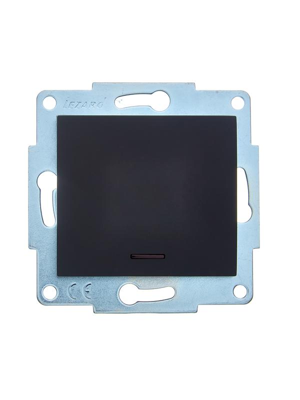 выключатель 1-кл. 1п сп asti 10а ip20 с подсветкой механизм черн. бархат lezard 7081-4288-111 от BTSprom.by