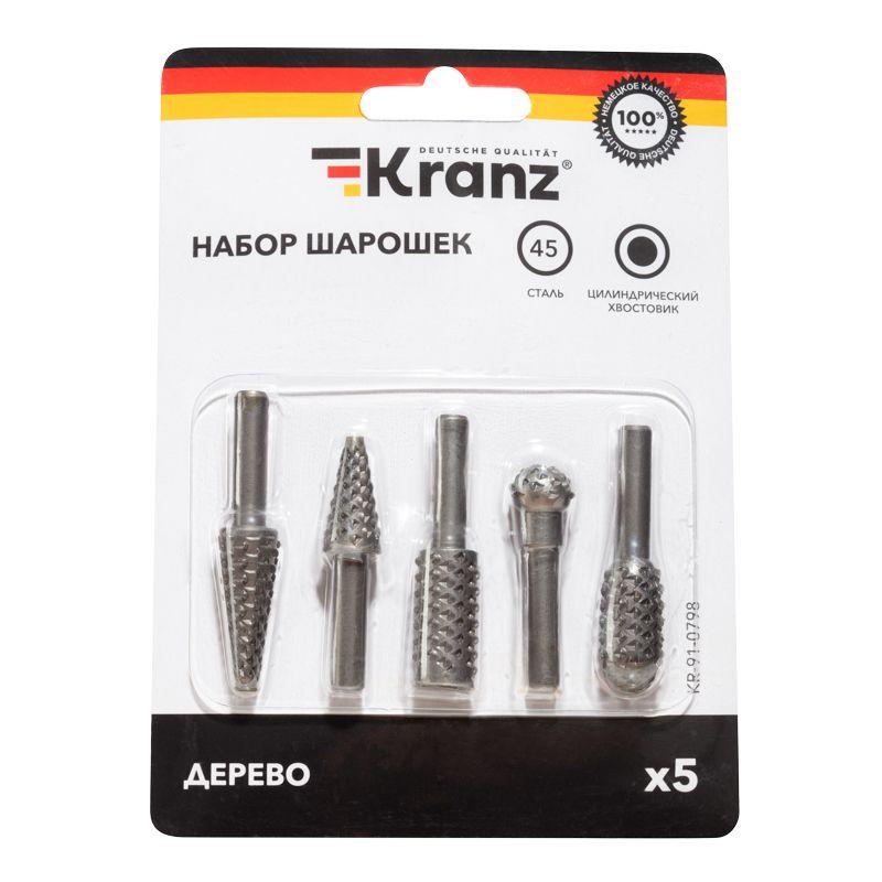  Набор борфрез (шарошек) по дереву (5 предметов) Kranz KR-91-0798 фото в каталоге от BTSprom.by