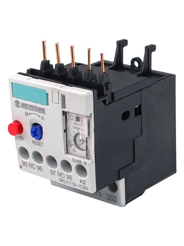 реле перегрузки тепловое 3ru1116-0jb0 3п 0.25квт 0.7...1а 1но+1нз типоразмер s00 ручной и автоматический сброс винтовые клеммы ip20 электротехник et064752 от BTSprom.by