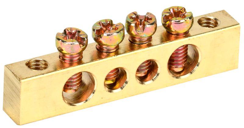 шина pen "земля-ноль" 6х9мм 4/2 (4группы/крепеж по краям) iek ynn11-04-100 от BTSprom.by