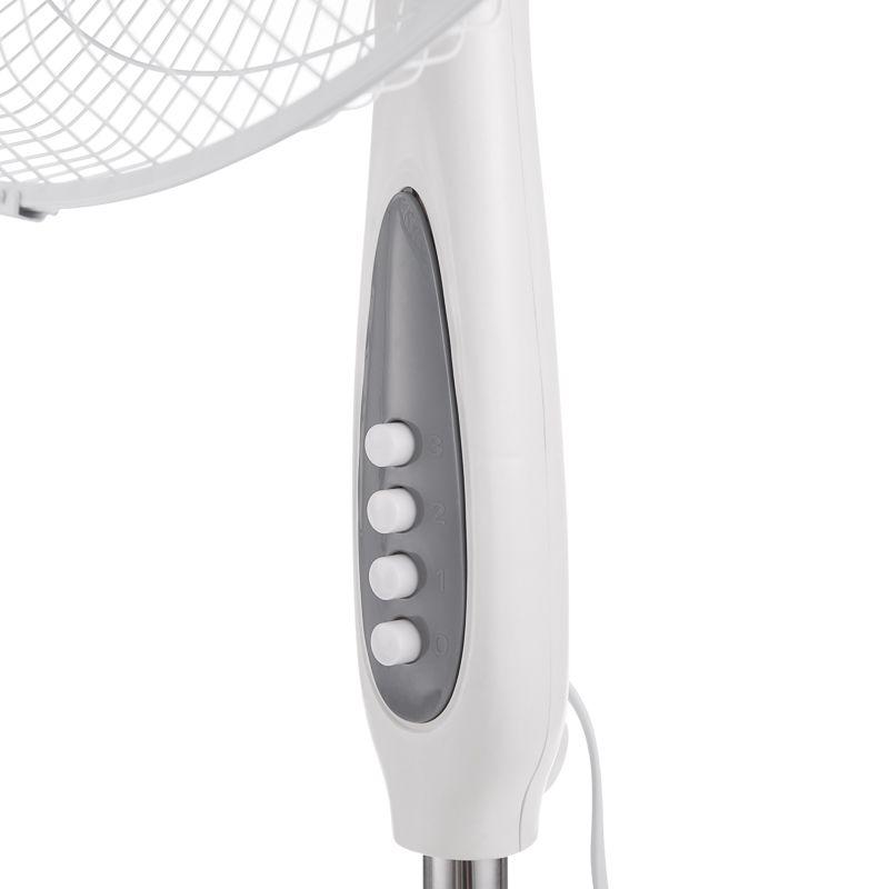  Вентилятор напольный 40Вт 5 лопастей подставка круглая механическое управление бел./син. DUX 60-0212 фото в каталоге от BTSprom.by