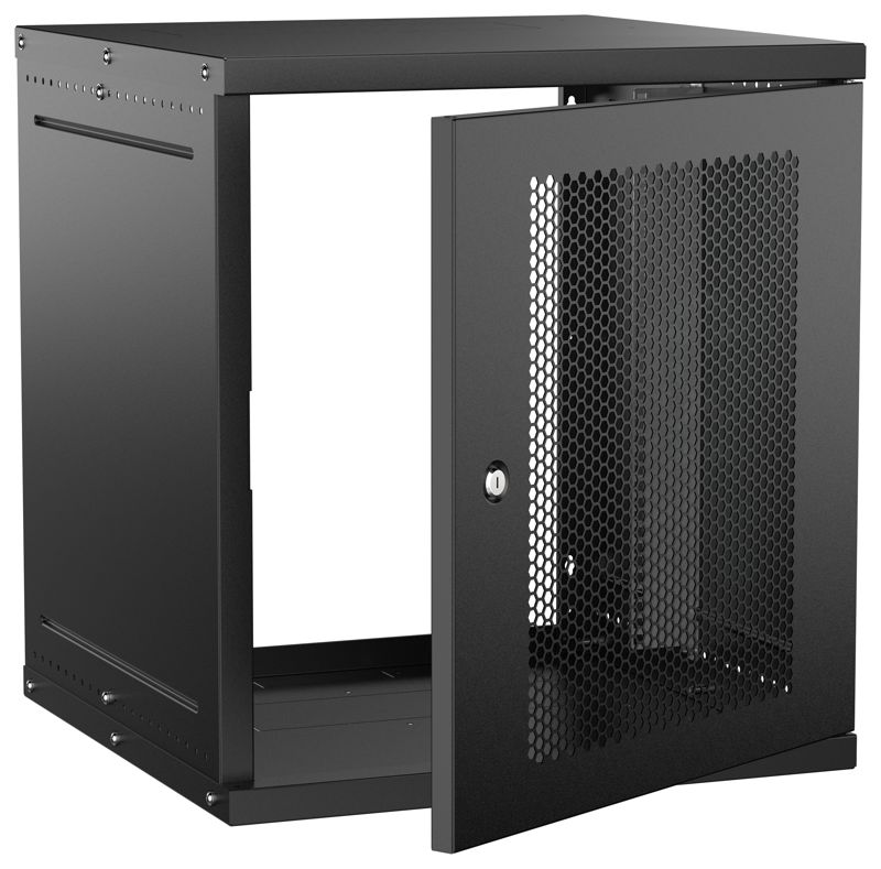 шкаф настенный 12u 600х600мм дверь перфорир. черн. generica lwe5-12u66-pf-g от BTSprom.by