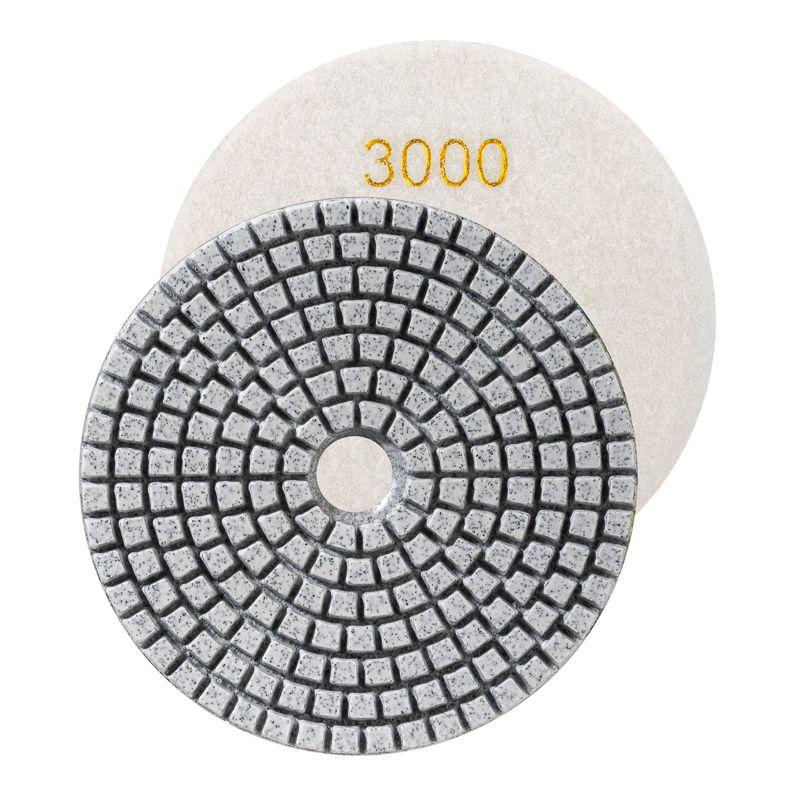 круг алмазный гибкий шлифовальный черепашка 100мм p3000 сухое/мокрое шлифование kranz kr-90-0307 от BTSprom.by