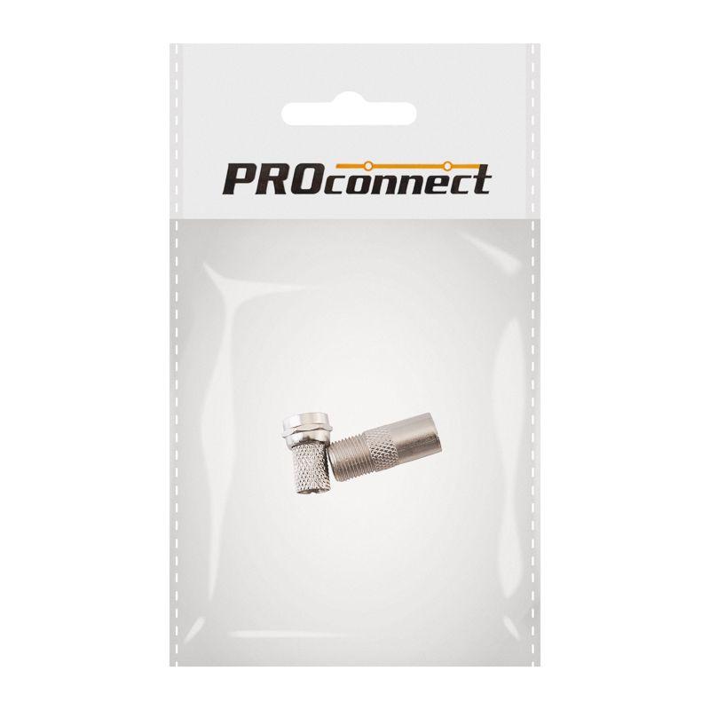  Набор разъемов антенных ТВ №7 (1 переходник гнездо F - штекер TV; 1 F-разъем RG-6) PROCONNECT 05-4303-4-5 фото в каталоге от BTSprom.by