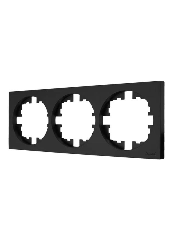  Рамка 3-м OSEN горизонт. квадрат черн. бархат LEZARD 743-4200-148 фото в каталоге от BTSprom.by