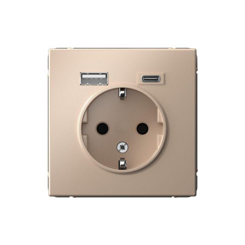  Розетка ArtGallery 16А с 2-мя заряд. устройствами USB A+C 5В/2.4А/3А 2х5В/1.5А механизм песочн. SE GAL001232 фото в каталоге от BTSprom.by