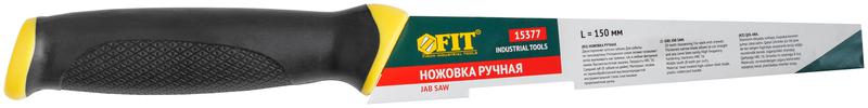  Ножовка для гипсокартона. каленый зуб. прорезиненная ручка 150мм FIT 15377 фото в каталоге от BTSprom.by