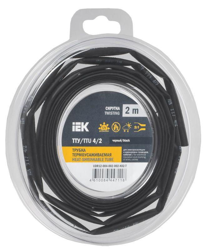 трубка термоусадочная тту нг-ls 4/2 черн. (уп.2м) iek udr12-004-002-002-k02-t от BTSprom.by