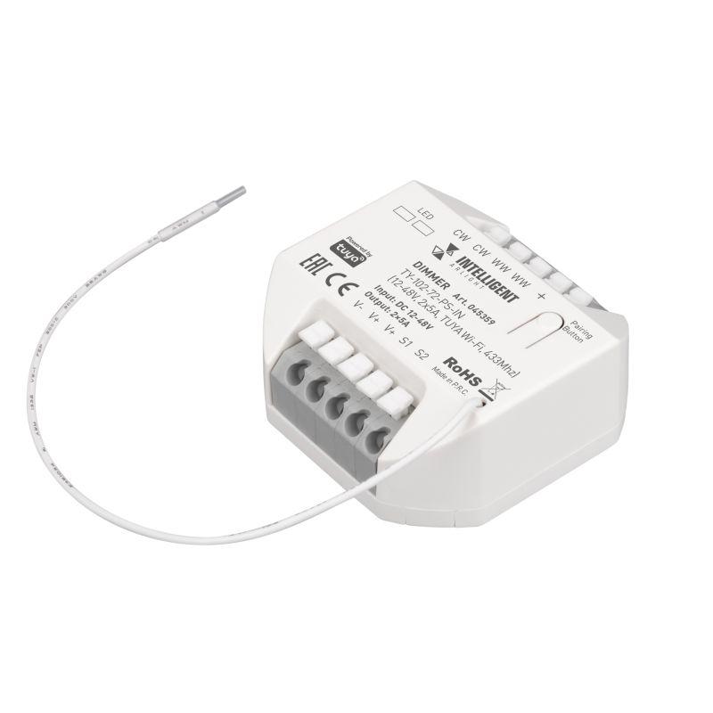 диммер ty-102-72-ps-in 12-48в 2х5а tuya wi-fi 433mhz ip20 пластик intelligent arlight 045359 от BTSprom.by