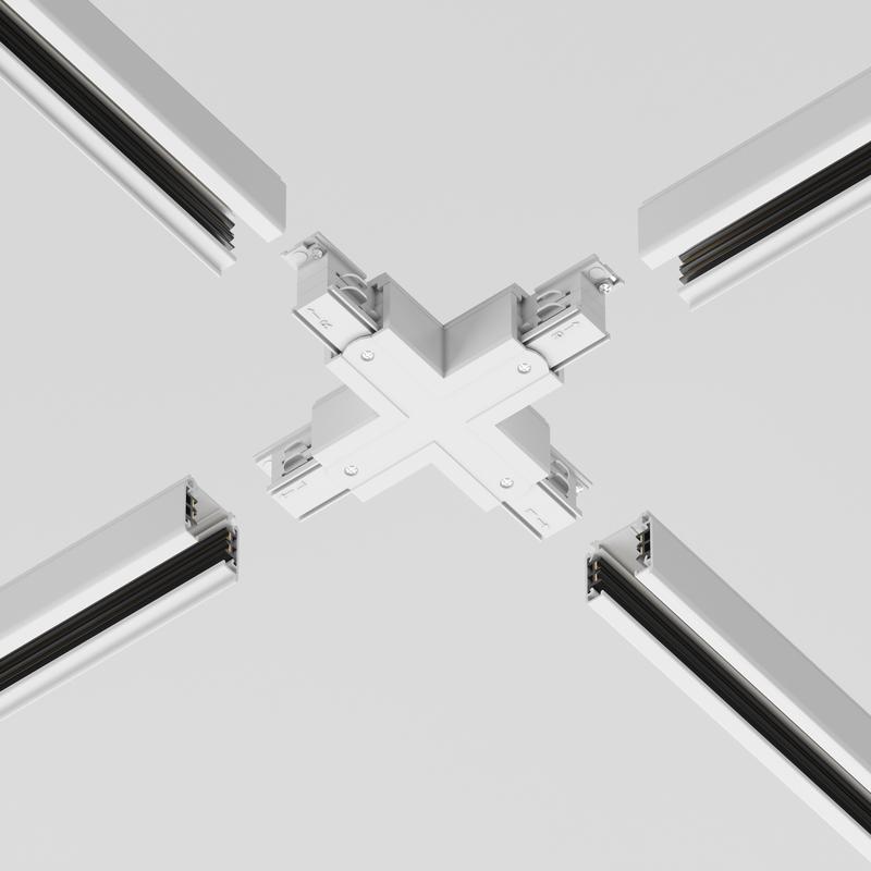  Коннектор Х-образный Trinity бел. Voltega TRA-VGL005CX-31W фото в каталоге от BTSprom.by