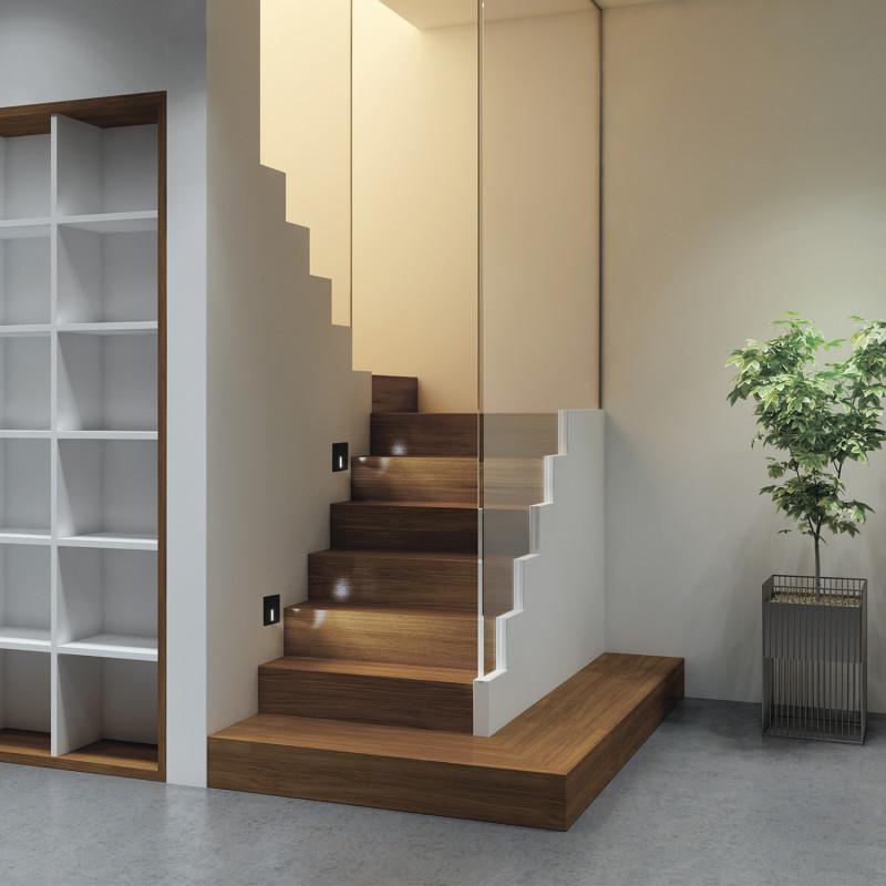  Светильник LED 3Вт 3000К IP20 встраив. в стену алюм. черн. DENKIRS 713497 фото в каталоге от BTSprom.by