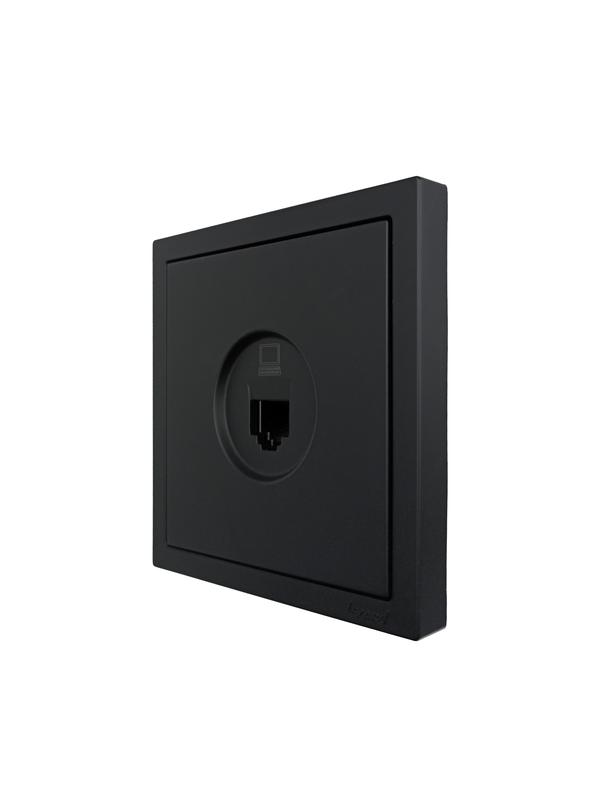  Розетка компьютерная 1-мест. СП ZIMA IP20 черн. бархат LEZARD 704-4288-139 фото в каталоге от BTSprom.by