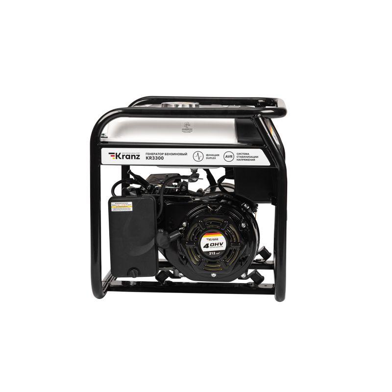  Генератор бензиновый KR3300 3.3кВт 230В 15л ручной стартер KRANZ KR-16-1133 фото в каталоге от BTSprom.by