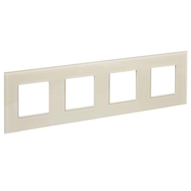 рамка 4-м skandy sk-f24b стекло беж. iek sk-m42-g-k10 от BTSprom.by