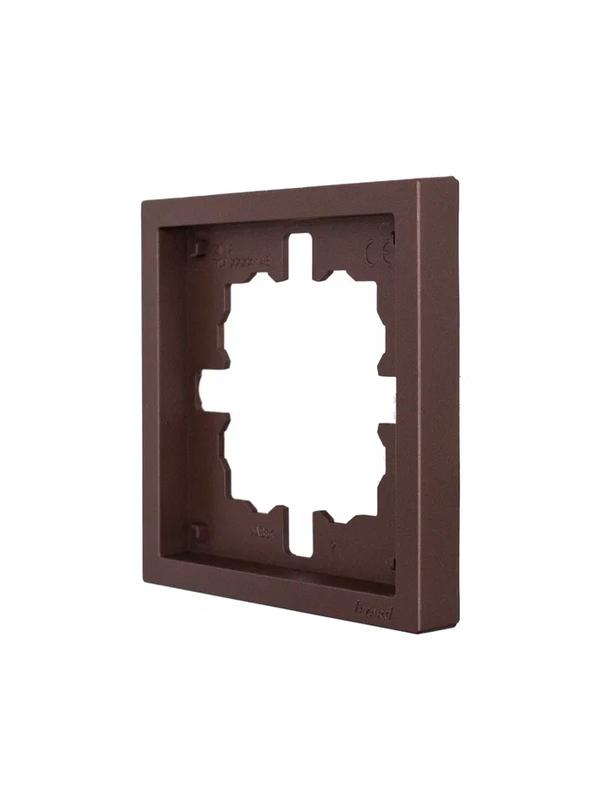  Рамка 1-мест. горизонт. ZIMA шоколад LEZARD 704-7300-146 фото в каталоге от BTSprom.by