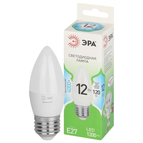 лампа светодиодная green line b35-12w-840-e27 gl 12вт свеча 4000к яркий свет бел. e27 эра б0067141 от BTSprom.by