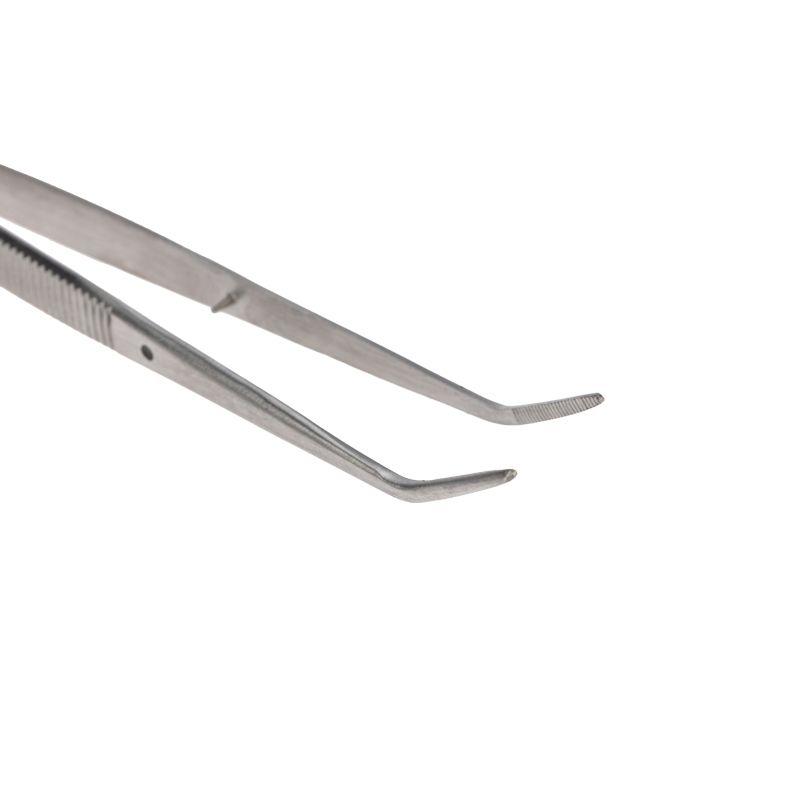  Пинцет изогнутый узкий фиксатор рифленый 155мм ПРОФИ SDS 12-0355 фото в каталоге от BTSprom.by