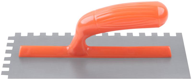  Гладилка зубчатая 280х130мм зуб 10х10мм пластик. ручка стальная КУРС 05139 фото в каталоге от BTSprom.by