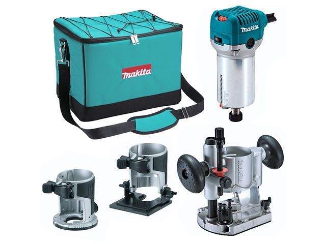 фрезер кромочный makita rt 0700 cx2 + аксессуары в сумке (710 вт, цанга 8 мм, 30000 об/мин, регул. об.) rt0700cx2 от BTSprom.by