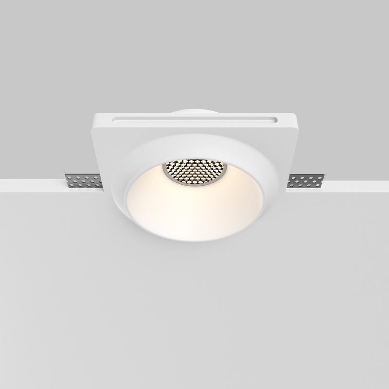  Светильник Gyps Modern 1х10Вт GU10 встраив. Maytoni DL124-GU10-01-TRS-W фото в каталоге от BTSprom.by