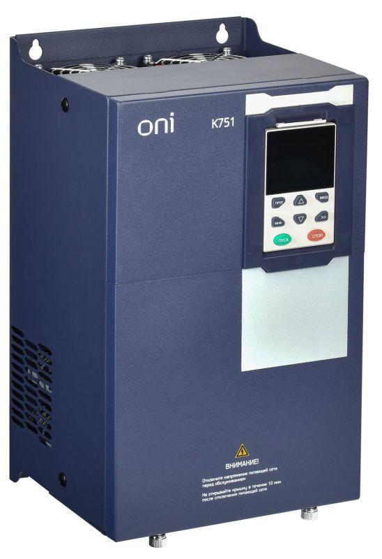 преобразователь частоты k751 380в 3ф 18-22квт 37-45а oni k751-33-1822tm от BTSprom.by