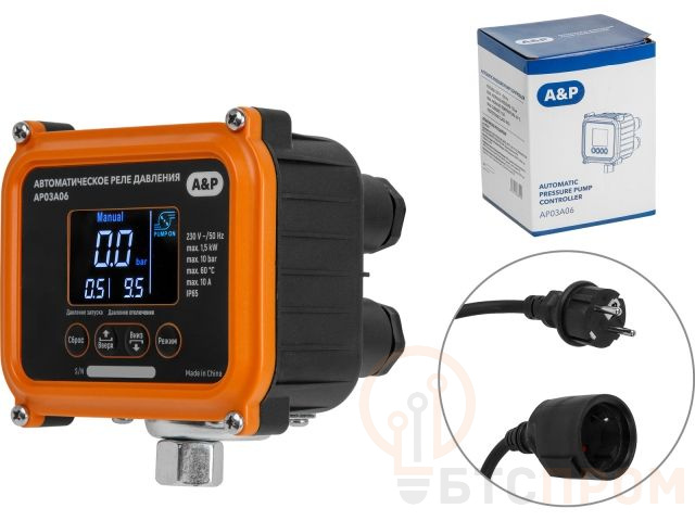 Автоматическое реле давления для насоса 1/4" вн. A&P AP03A06 фото в каталоге от BTSprom.by  Автоматическое реле давления для насоса 1/4" вн. A&P AP03A06 фото в каталоге от BTSprom.by