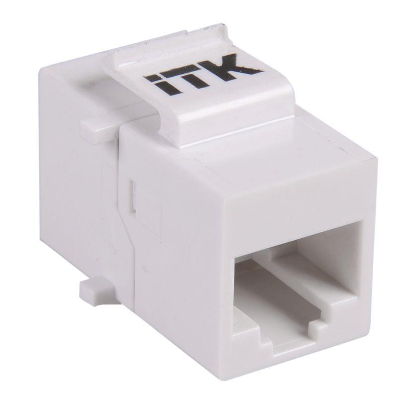 адаптер проходной keystone jack dual idc кат.5e utp бел. itk cs7-1c5eu от BTSprom.by