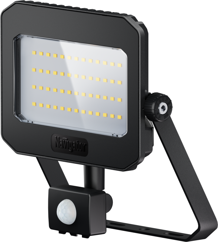 прожектор светодиодный 95 201 nfl-05-50-6.5k-bl-d110-snr-led 50вт 6500к ip65 6250лм с ик датчиком движения черн. navigator 95201 от BTSprom.by
