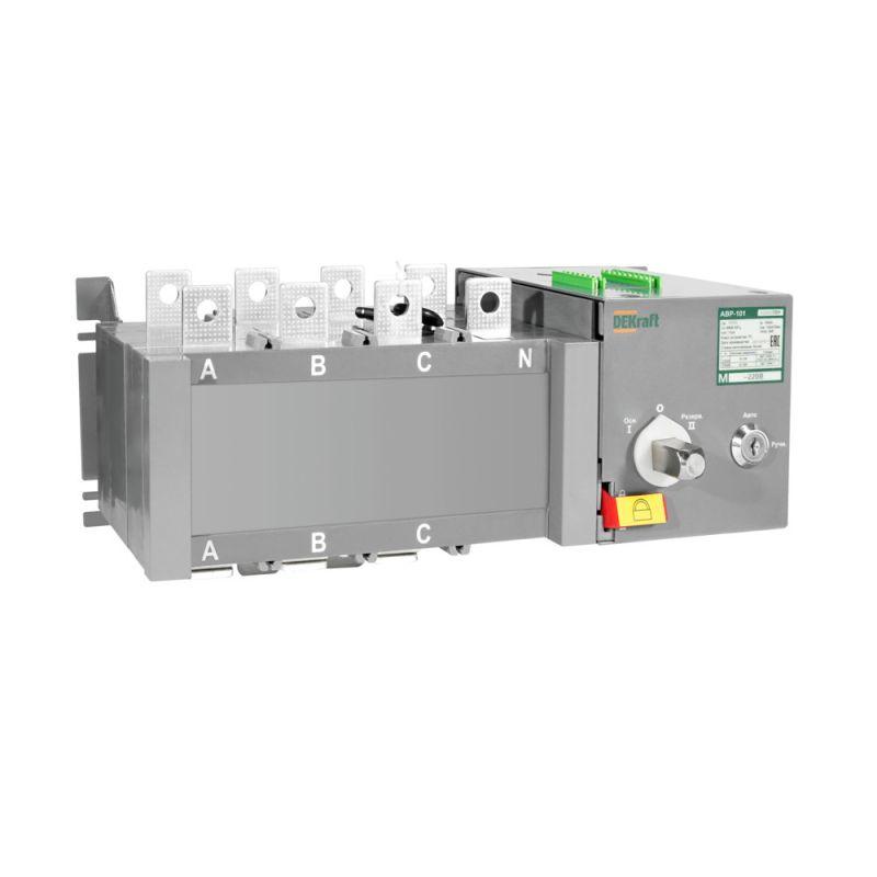 ввод резерва автоматический авр авр-103 4п 180а 10ка на реверс. выкл.-разъед. с мотор. приводом dekraft 42051dek от BTSprom.by