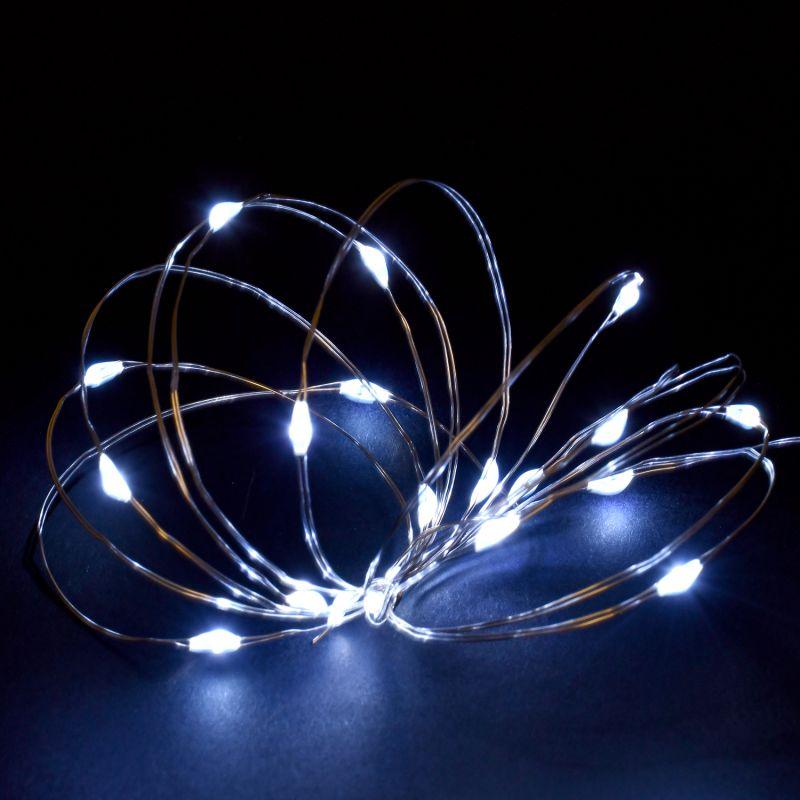 гирлянда "роса" 2м 20led бел. ip20 провод прозр. шнур 0.3м 2aa iek lgdb500-2-020-02-t-b-20 от BTSprom.by