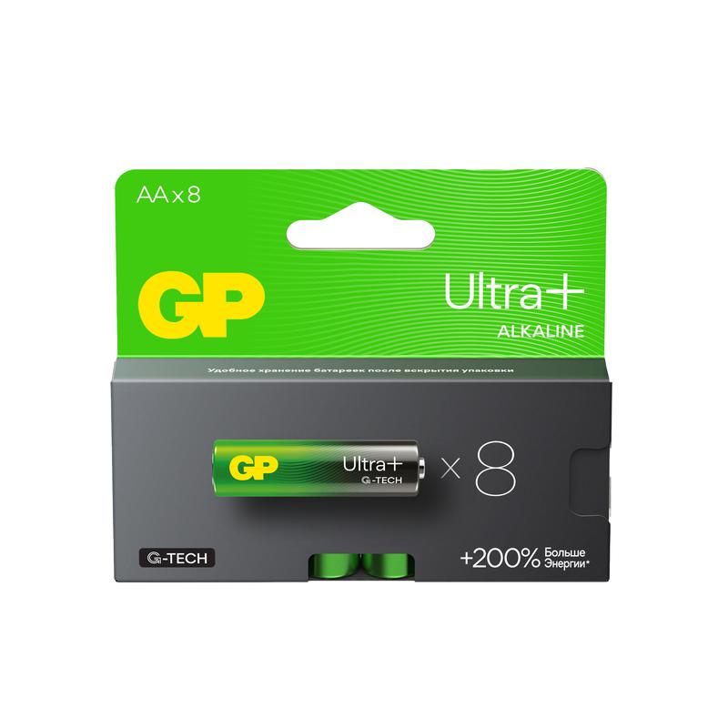 элемент питания алкалиновый aa/lr6 1.5в ultra plus alkaline g-tech (блист.8шт) gp 614 от BTSprom.by