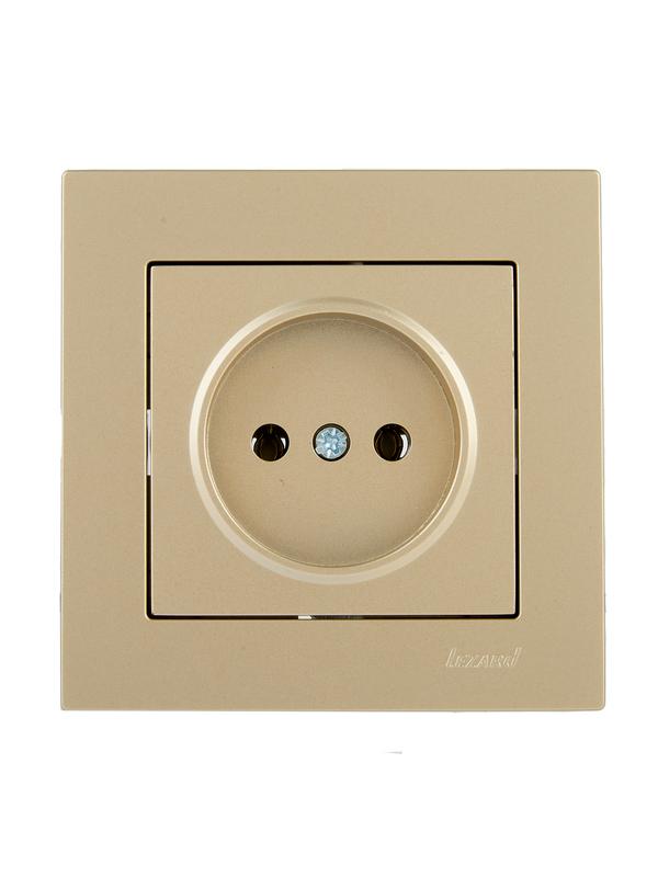 розетка vesna без заземл. пбт зол. lezard 742-3688-121b от BTSprom.by