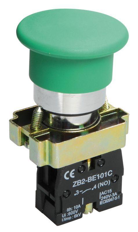кнопка управления "грибок" lay5-bc31 1но зел. karat iek bbg70-bc-k06 от BTSprom.by
