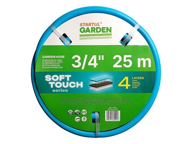 шланг поливочный 3/4" 25м startul garden soft touch (st6040-3/4-25) (4 слоя) st6040-3/4-25 от BTSprom.by