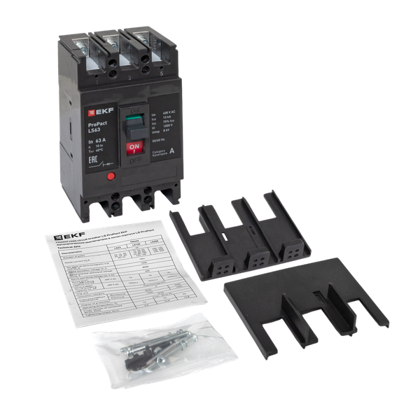  Выключатель автоматический 3п 63А 15кА LS63 ProPact EKF mccb-63-15-3-63-ls фото в каталоге от BTSprom.by