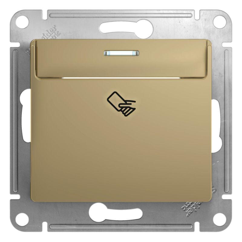 выключатель карточный 1-кл. сп glossa 10а ip20 (сх. 6) механизм титан se gsl000469 от BTSprom.by