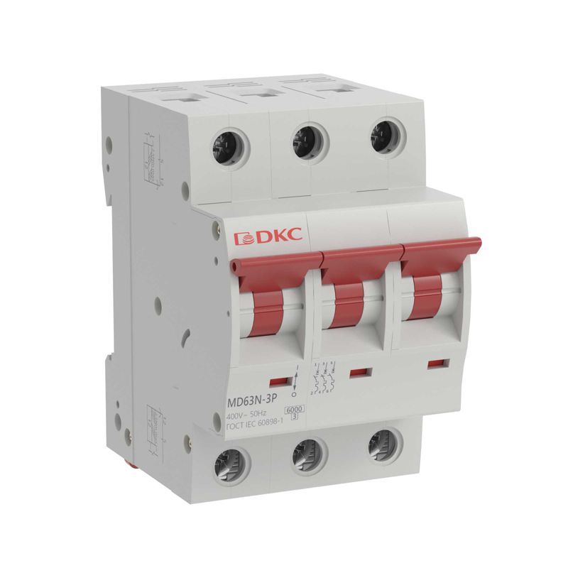выключатель автоматический модульный 3п d 16а 6ка yon max md63n dkc md63n-3pd16 от BTSprom.by
