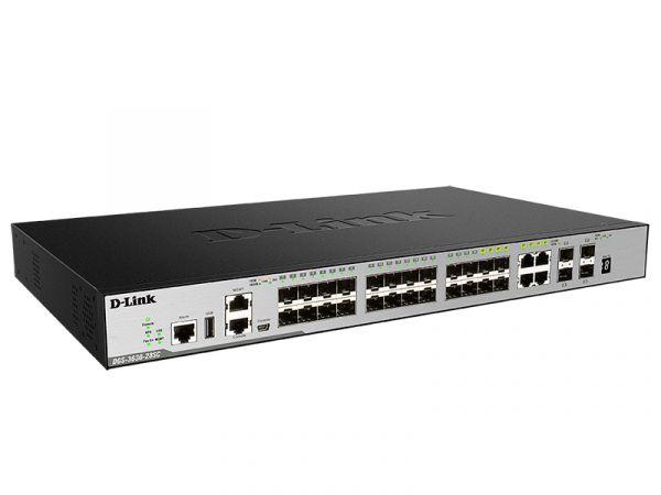 коммутатор управляемый стекируемый l3 dgs-3630-28sc/a2asi с 20 портами 1000base-x sfp 4 комбо-портами 10/100/1000base-t/sfp 4 портами 10gbase-x sfp+ d-link 1704353 от BTSprom.by