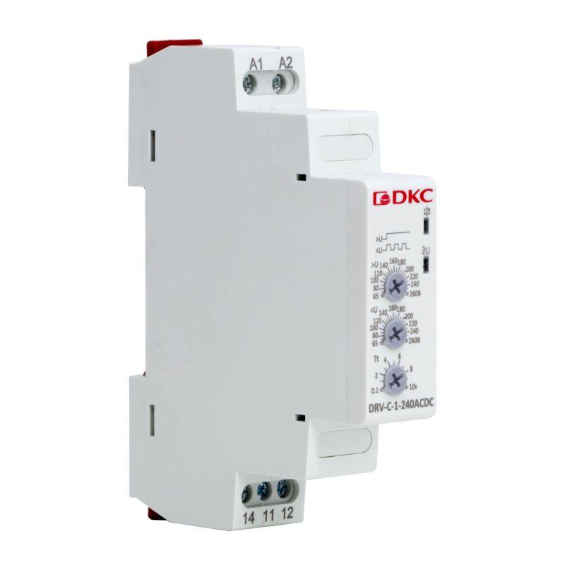 реле контроля напряжения 1ф drv конфигурация контакта 1co 110-240в ac/dc dkc drv-c-1-240acdc от BTSprom.by