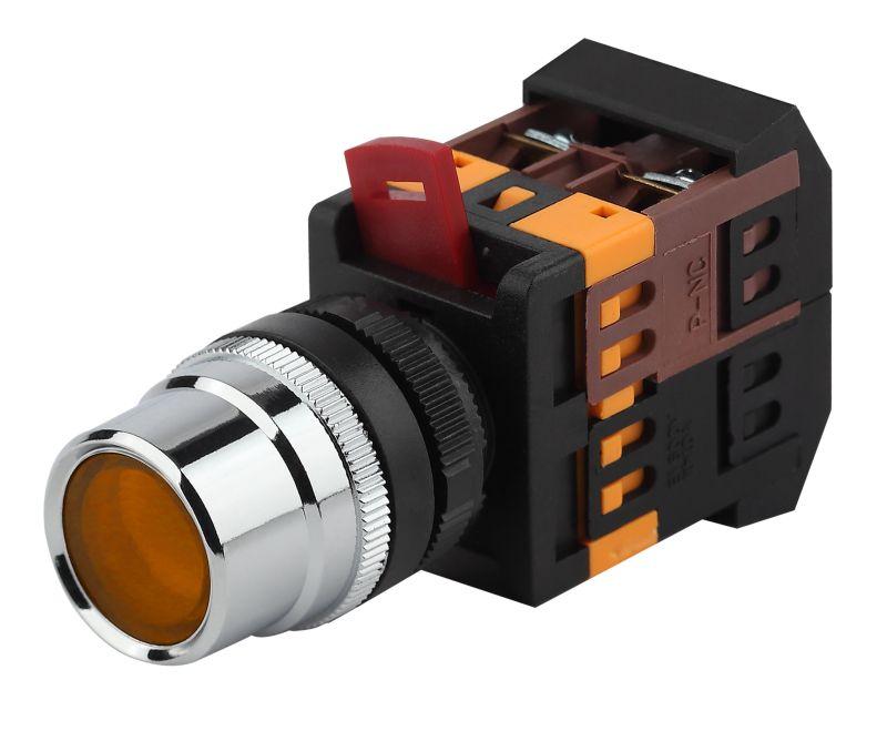 кнопка ablf-22 желт. d22мм неон/240в 1з+1р bbt10-ablf-k05e эра б0045649 от BTSprom.by