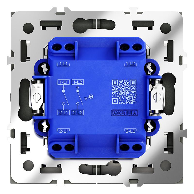  Выключатель 2-кл. СП S70 10А с подсветкой механизм титан Voltum VLS020206 фото в каталоге от BTSprom.by