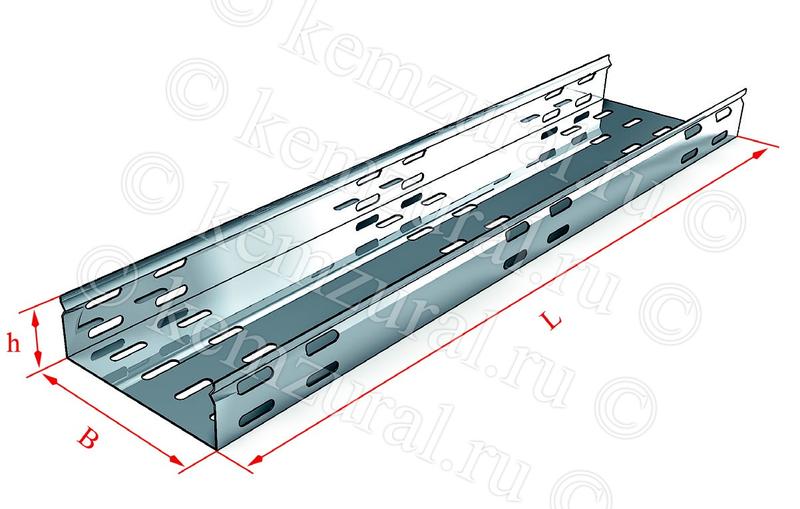 Лоток листовой замковый перфорир. 150х80 L3000 сталь 1мм ЛПМЗ цУТ1.5 гор. цинк КЭМЗ 237 150833 19 от BTSprom.by