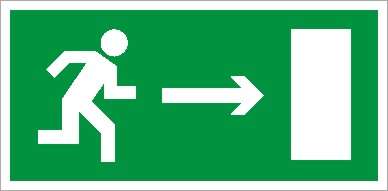 пиктограмма "выход направо" пэу 002 135х260 sirah ip65 ст 2502002600 от BTSprom.by