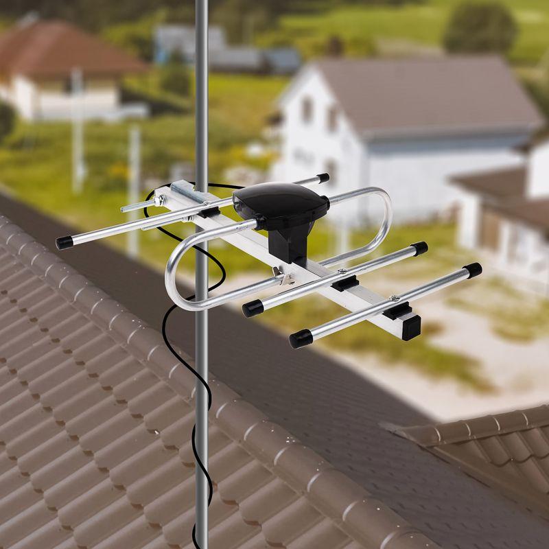  Антенна ТВ наружная "АКТИВНАЯ" для аналогового и цифрового ТВ - DVB-T2 (модель RX-408) (пакет) Rexant 34-0408 фото в каталоге от BTSprom.by