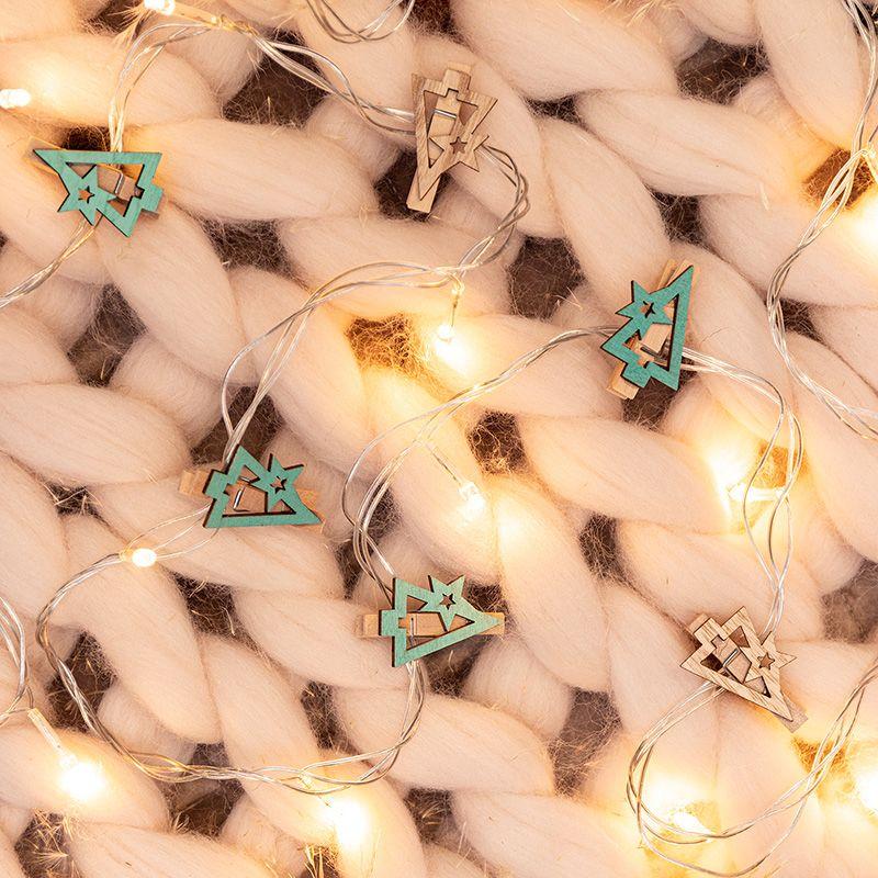  Прищепка деревянная "Новогодняя ель" 14.5х4.5х1.6см IP20 (уп.6шт) Neon-Night 504-031 фото в каталоге от BTSprom.by