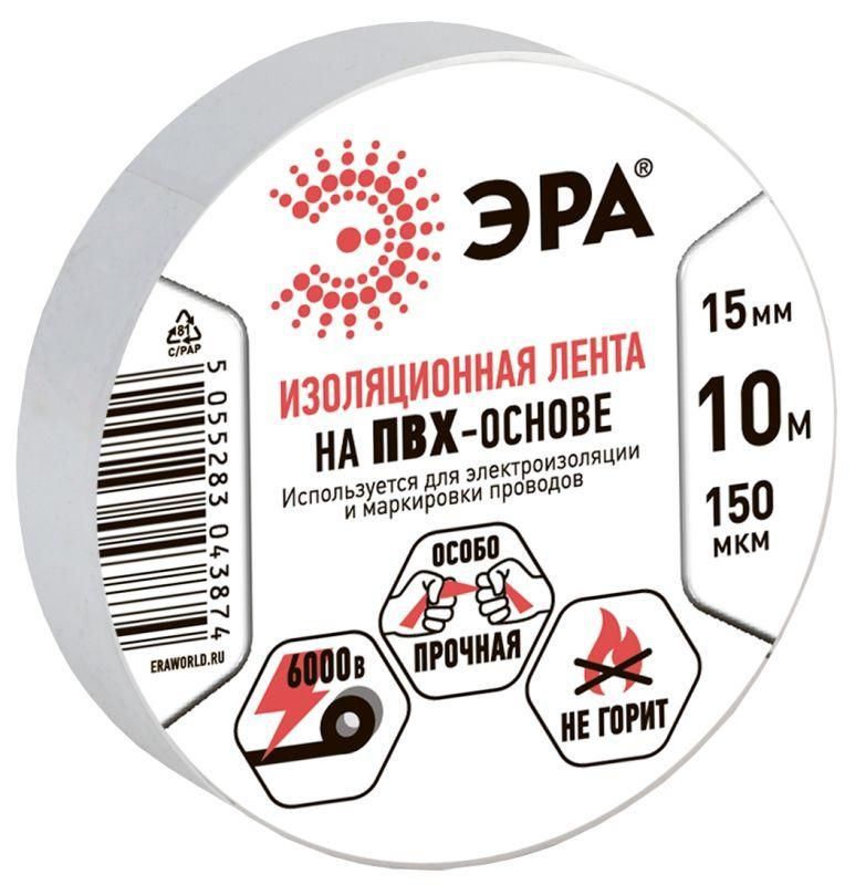 изолента пвх 15ммх10м бел. эра c0036553 от BTSprom.by