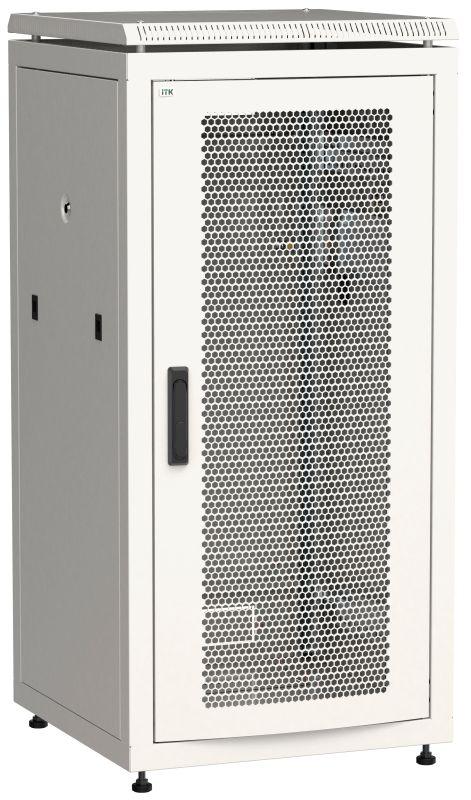 шкаф сетевой linea n 19дюйм 28u 600х600мм перфорир. передн. дверь сер. itk ln35-28u66-p от BTSprom.by