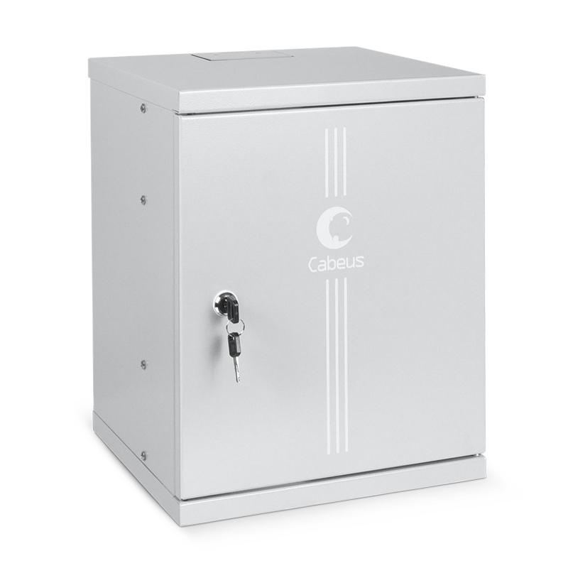 шкаф телекоммуникационный настенный wsc-8um 10дюйм 8u 326х300х405мм дверь метал. cabeus 7790c от BTSprom.by