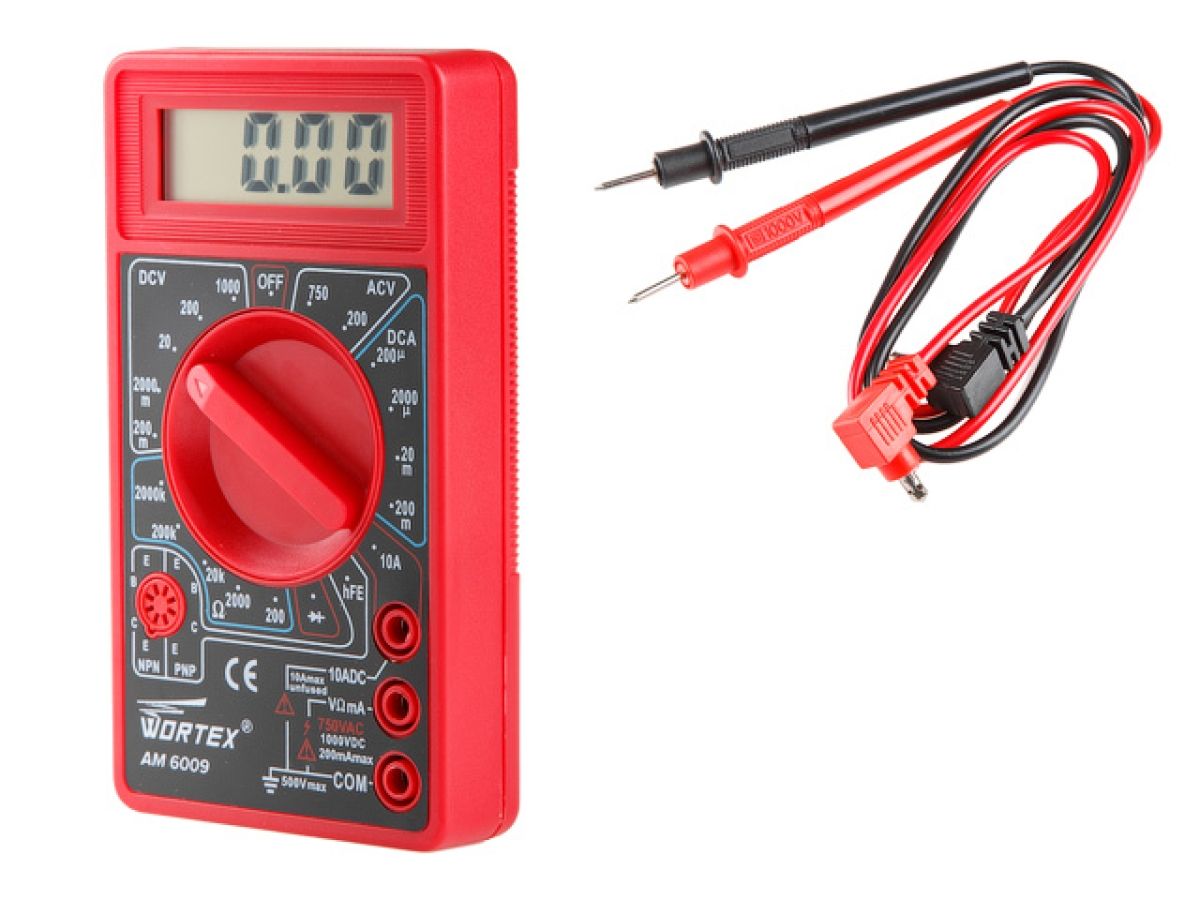  Мультиметр цифровой WORTEX AM 6009 AM6009000014 фото в каталоге от BTSprom.by
