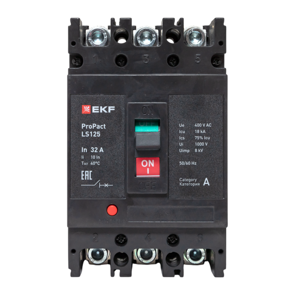  Выключатель автоматический 3п 32А 18кА LS125 ProPact EKF mccb-125-18-3-32-ls фото в каталоге от BTSprom.by